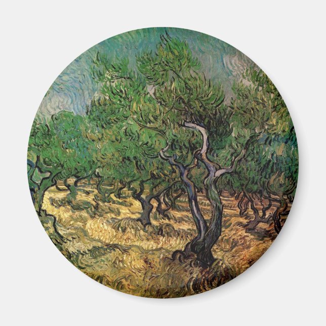 Imán Olive Grove de Vincent van Gogh (Frente)