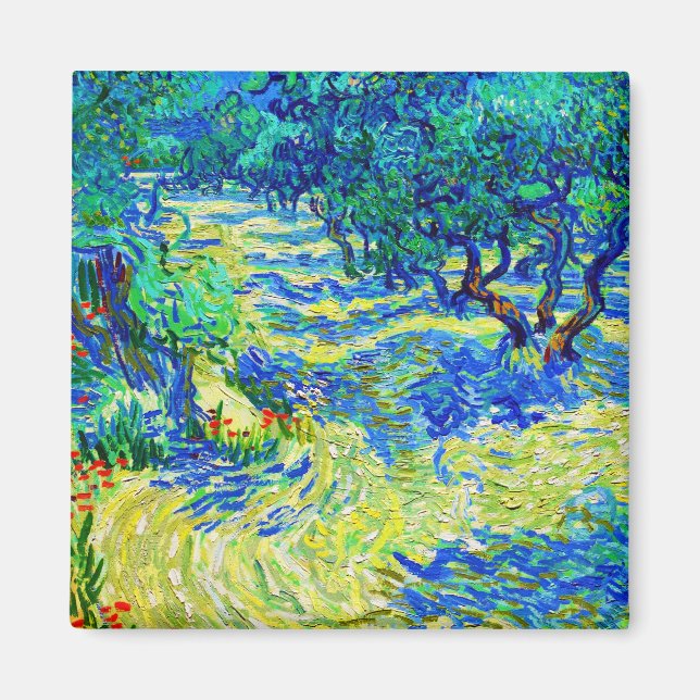 Imán Olive Grove de Vincent Van Gogh (Frente)