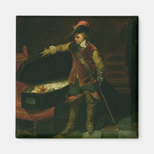 Imán Oliver Cromwell con el ataúd de Charles I