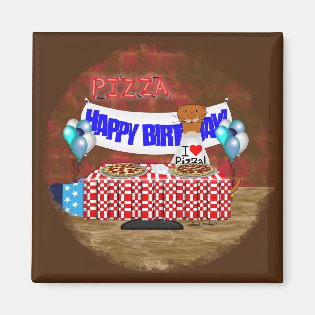 Imán Oliver ¡El Otter tiene 6 años! Feliz cumpleaños (Frente)