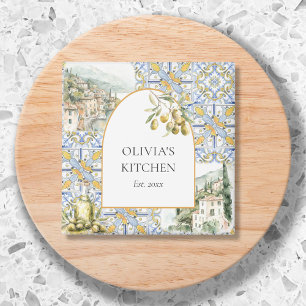 Imán Olivo Mediterráneo Botánico Amarillo Azul