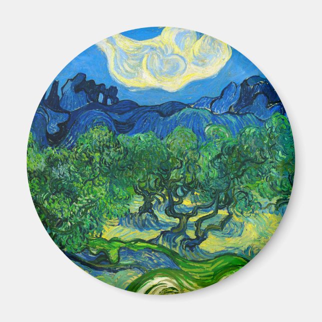 Imán Olivos Van Gogh en un paisaje montañoso (Frente)