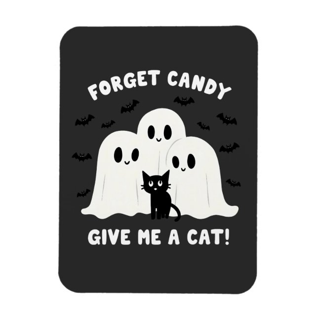 Imán Olvídate Del Velo, Dame Un Halloween De Gato Fanta (Vertical)