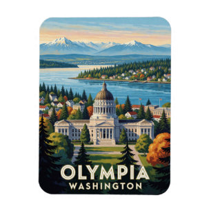Imán Olympia Washington Escena del Pacífico Noroeste