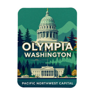 Imán Olympia Washington Patrimonio del Pacífico Noroest