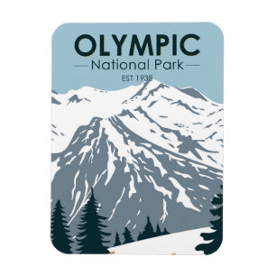 Imán Olympic National Park Washington Vintage