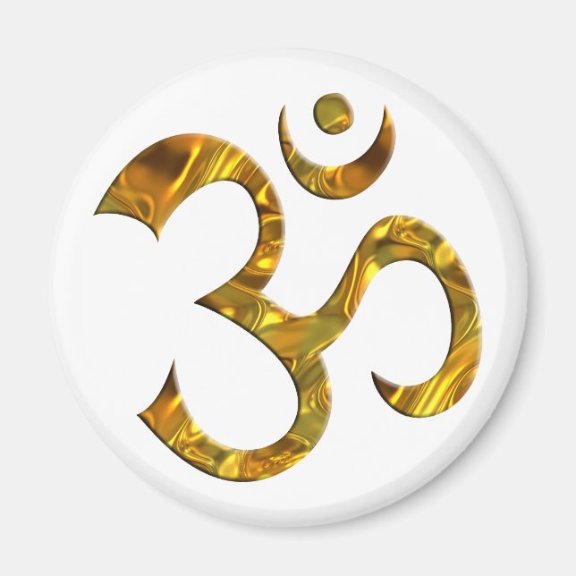 IMÁN OM / AUM - ORO (Frente)