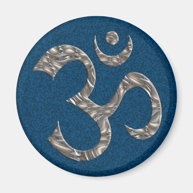 IMÁN OM / AUM - PLATA (Frente)