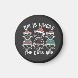 Imán Om es donde los gatos son festivos