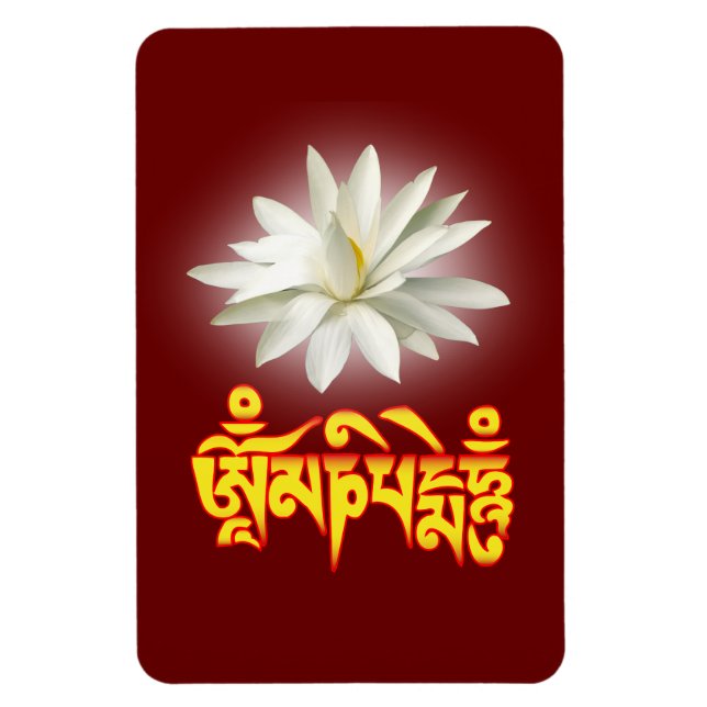 Imán Om mani padme hum mantra (Vertical)