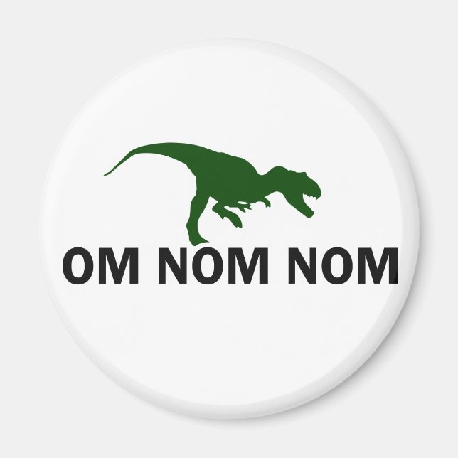 Imán Om Nom Nom Dinosaur Rawr tiene hambre (Frente)