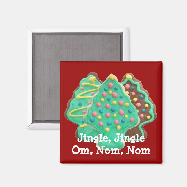 Imán Om, Nom, Nom Navidades Cookie Magnet (Anverso/Reverso)