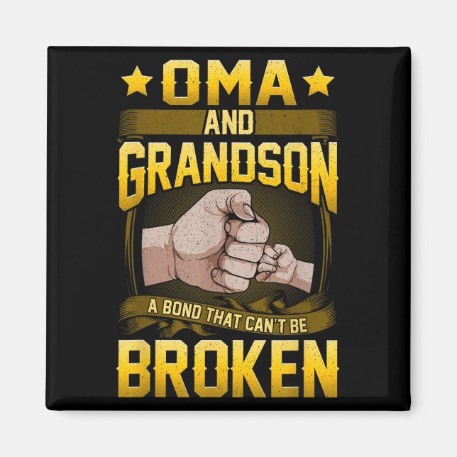 Imán Oma And Grandson A Bond That Can't Be Broken Shirt (Frente)