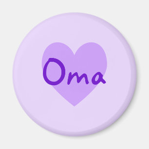 Imán Oma en morado