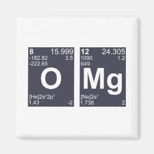 Imán OMG Oh Dios Elementos Periódicos de Mesa