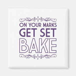 Imán On Your Marks Get Set Bake (Purple)