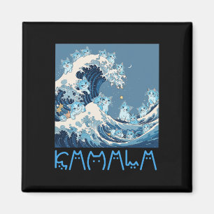 Imán Onda De Gatos Azules Kamala Harris - Graciosa Para