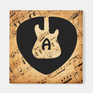 Imán Onda de sonido de guitarra de rock and roll monogr