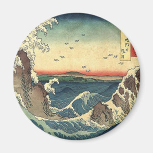 Imán onda de Ukiyo-e del japonés del paisaje del océa
