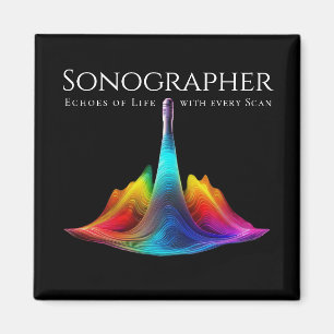 Imán Ondas de ultrasonido coloreadas por sonógrafos