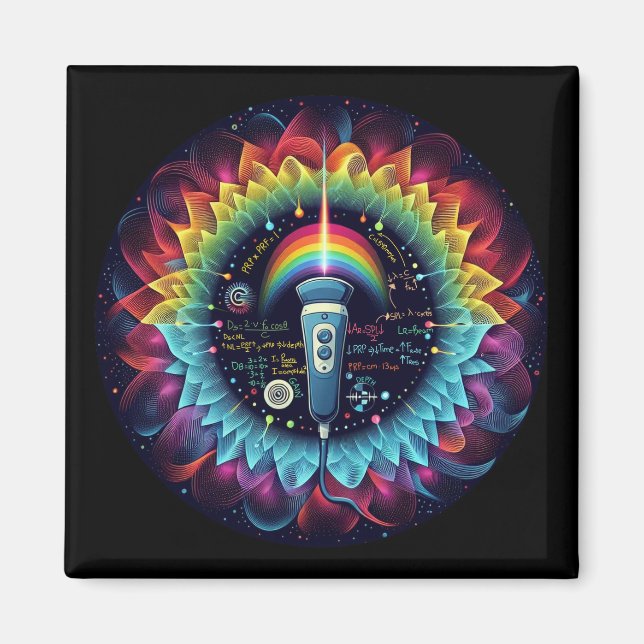 Imán Ondas-Física de ultrasonido de color sonográfico (Frente)