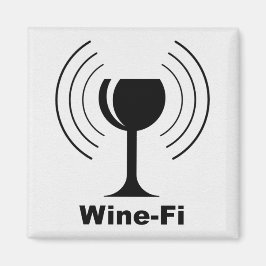 Imán Ondas Wine-Fi Vino Negro Vidrio