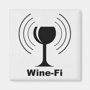 Imán Ondas Wine-Fi Vino Negro Vidrio