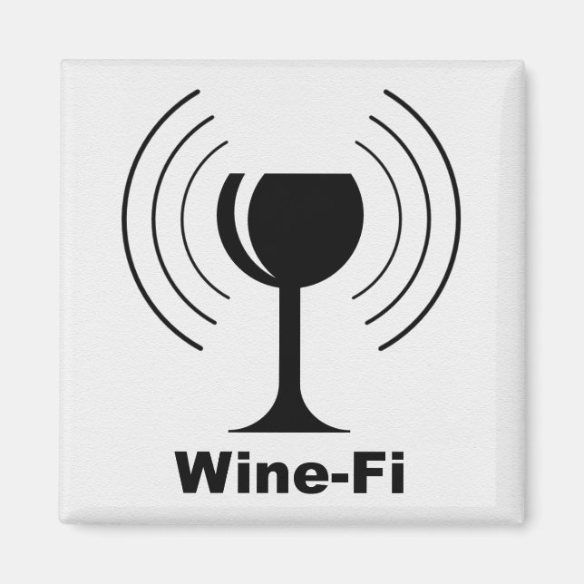 Imán Ondas Wine-Fi Vino Negro Vidrio (Frente)