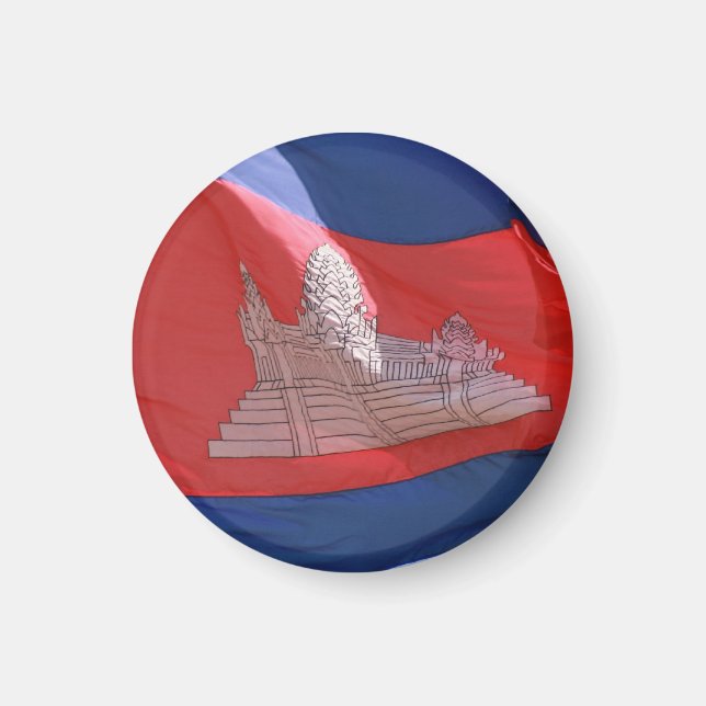 Imán ondear bandera de camboya (Frente)