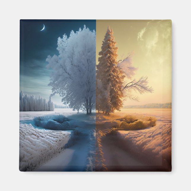 Imán One day in winter (Frente)