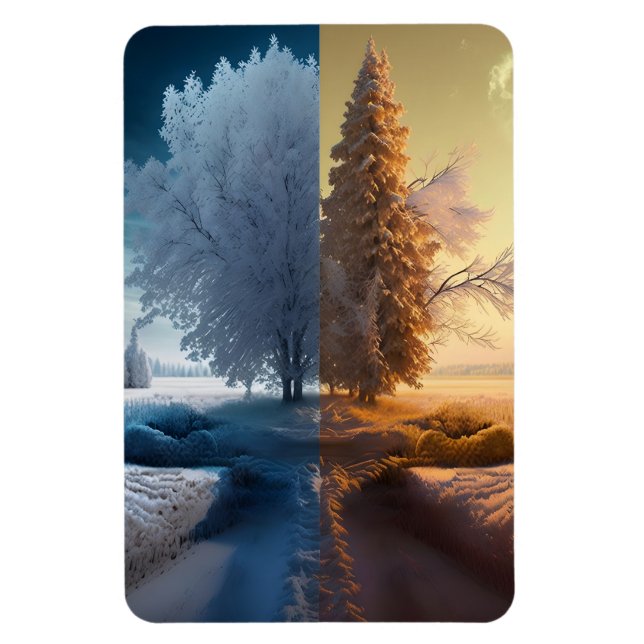 Imán One day in winter (Vertical)