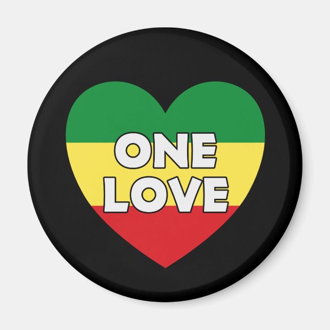 Imán One Love Rasta Reggae (Frente)