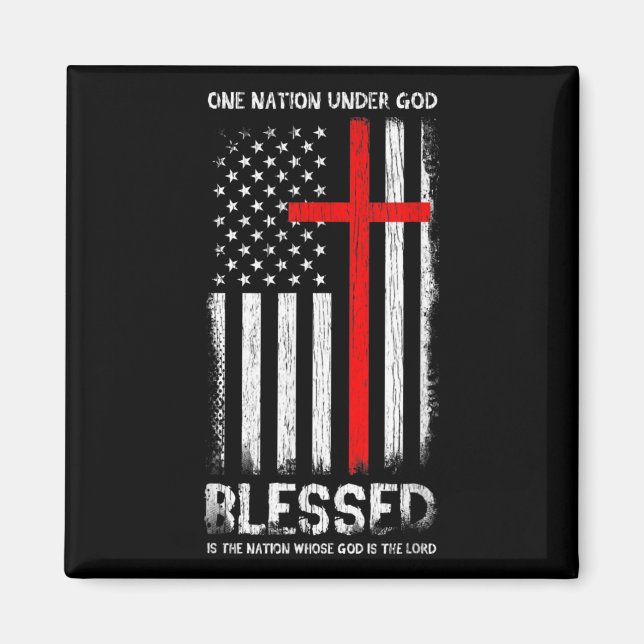 Imán One Nation under God USA Patriot Veteran (Frente)