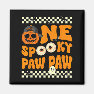 Imán One Spooky Paw Paw First Birday Halloween Jack O