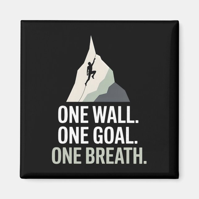 Imán One Wall One Goal One Breath Rock Climber  (Frente)