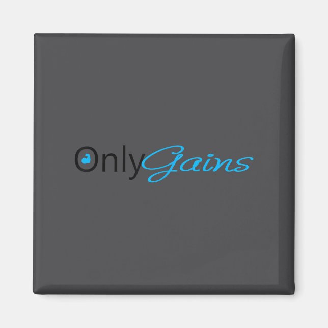 Imán Only Gains _ Funny Gym Motivation  (Frente)