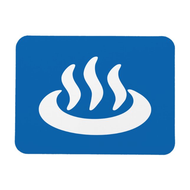 Imán Onsen ♨ Primavera Caliente 温 泉 Rótulo japonés (Horizontal)