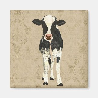 Imán Onyx y Pearl Cow Magnet