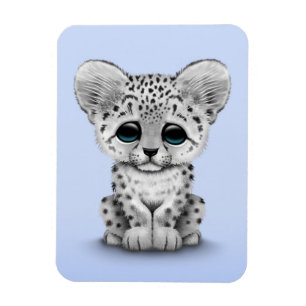 Imán Onza linda Cub del bebé en azul claro