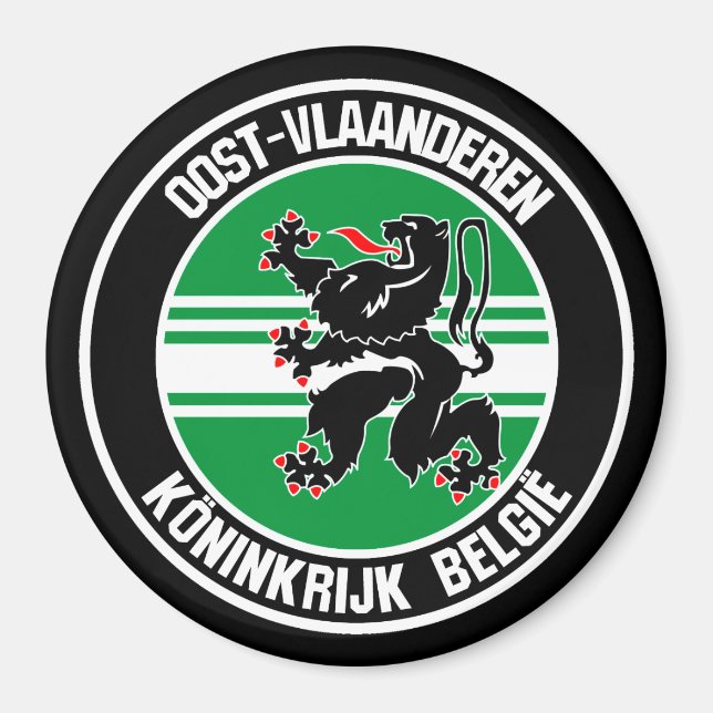 Imán Oost-Vlaanderen Round Emblem (Frente)