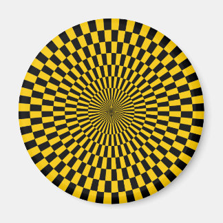 Imán Op Art - Amber y Black