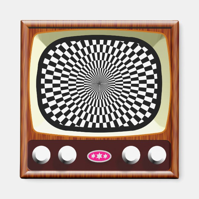 Imán Op Art de la televisión de los años 50 (Frente)