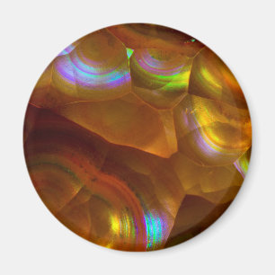 Imán Opal de fuego naranja iridiscente