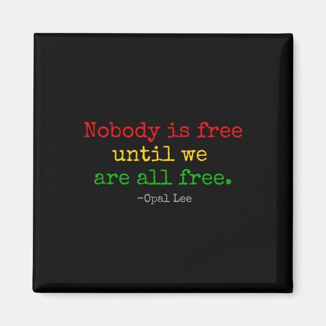 Imán Opal Lee Junetdecio 1865 Black Independence Emanci (Frente)