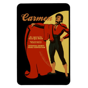 Imán Ópera retra de Carmen del arte del vintage