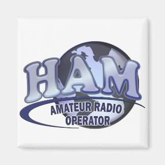 IMÁN OPERADOR DE RADIO HAM LOGO BLUE AMATEUR