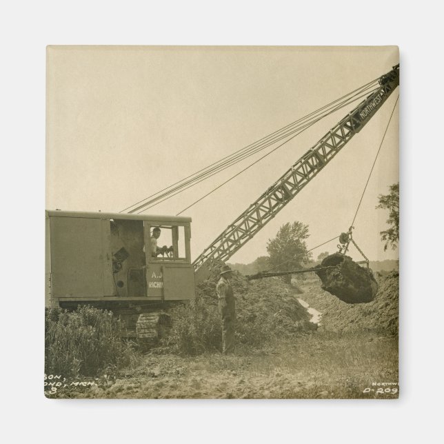 IMÁN OPERADOR DEL CABLE SHOVEL DEL OPERADOR DE LA GRIPE (Frente)