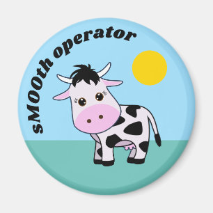 Imán "Operador sMOO" Cute Cow Magnet