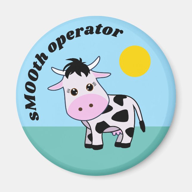 Imán "Operador sMOO" Cute Cow Magnet (Frente)
