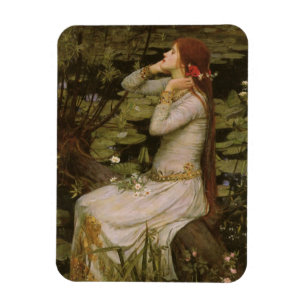 Imán Ophelia por el estanque de John William Waterhouse